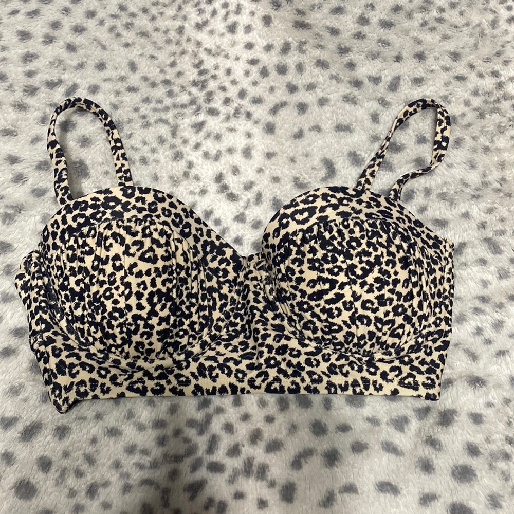 Cheetah print swim top